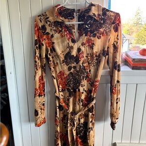 Vintage Floral Long Sleeve Dress